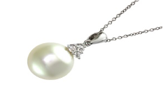 14K EFFY WG Pearl Pendant