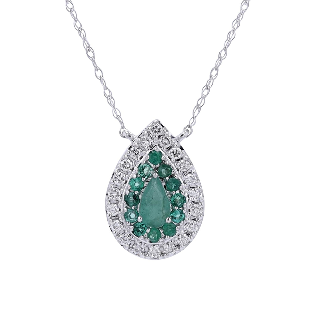 14K Gemstone Drop Pendant<p><strong>More Colors Available</p></strong>