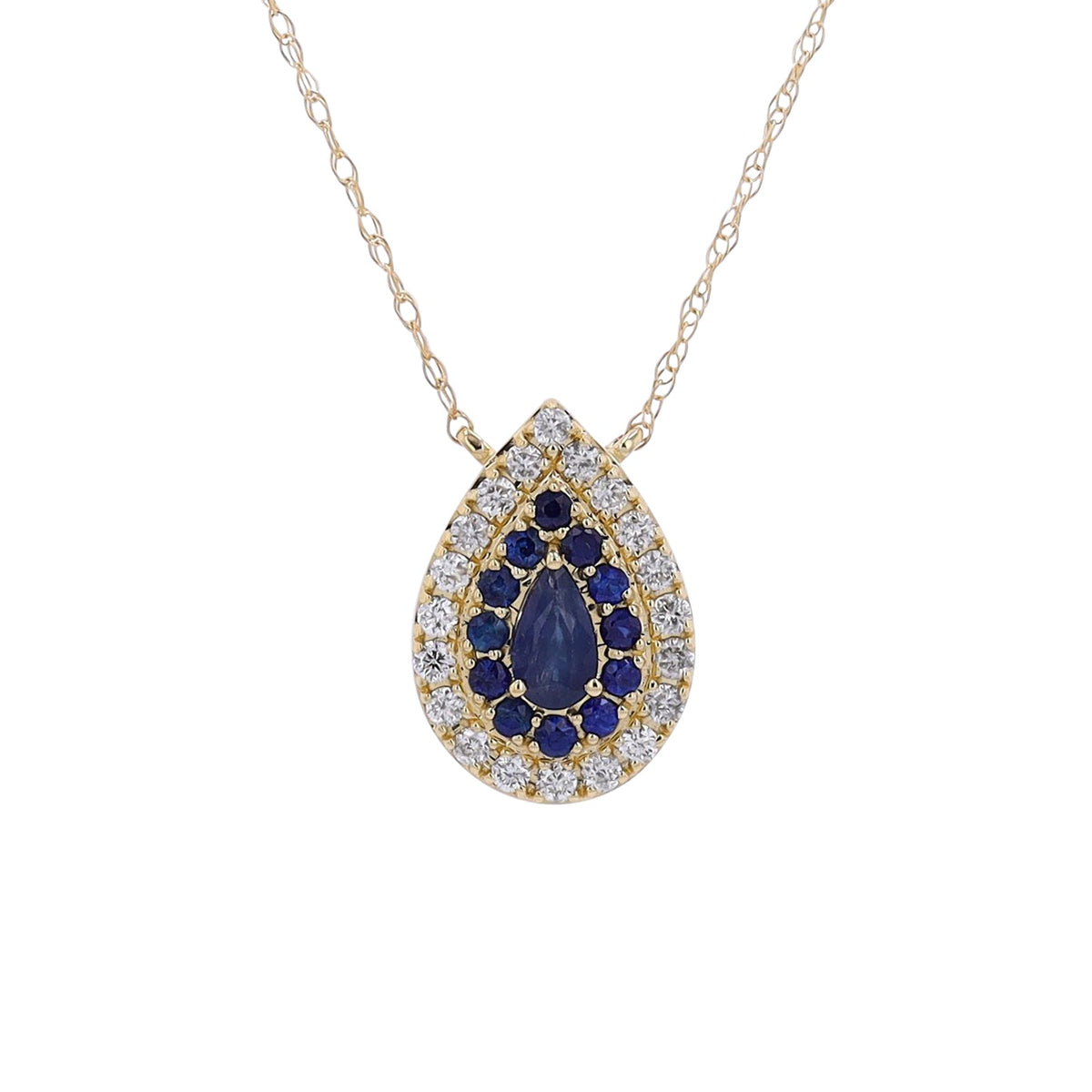 14K Gemstone Drop Pendant<p><strong>More Colors Available</p></strong>