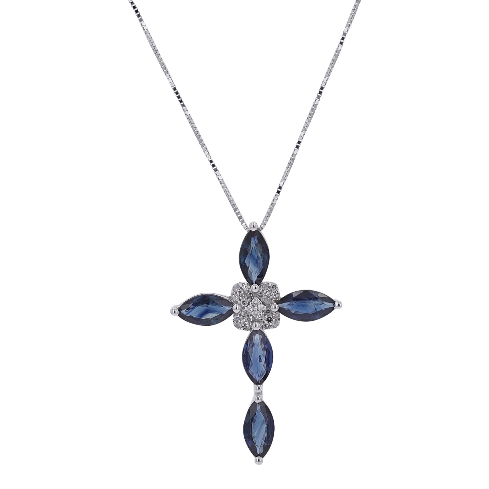 14K Gemstone Cross Pendant<p><strong>More Colors Available</p></strong>