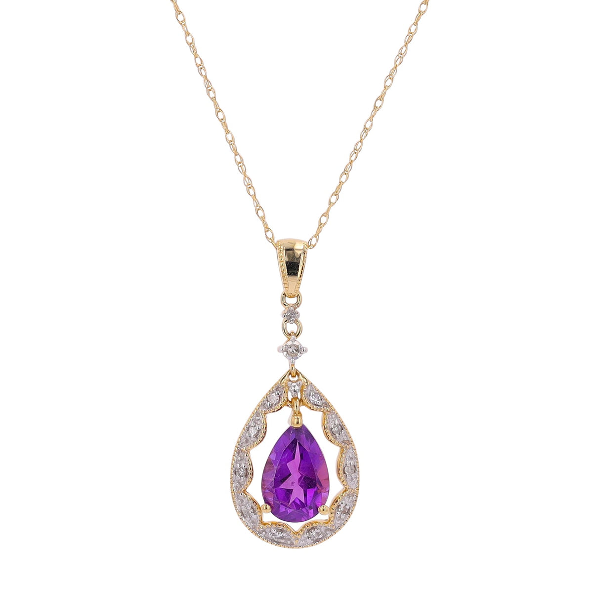 14K Gemstone Pendant<p><strong>More Colors Available</p></strong>