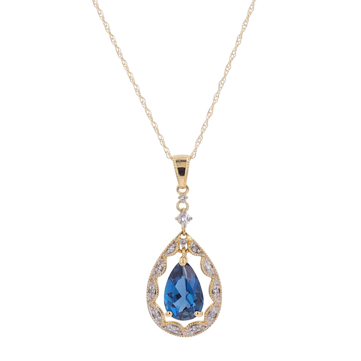14K Gemstone Pendant<p><strong>More Colors Available</p></strong>