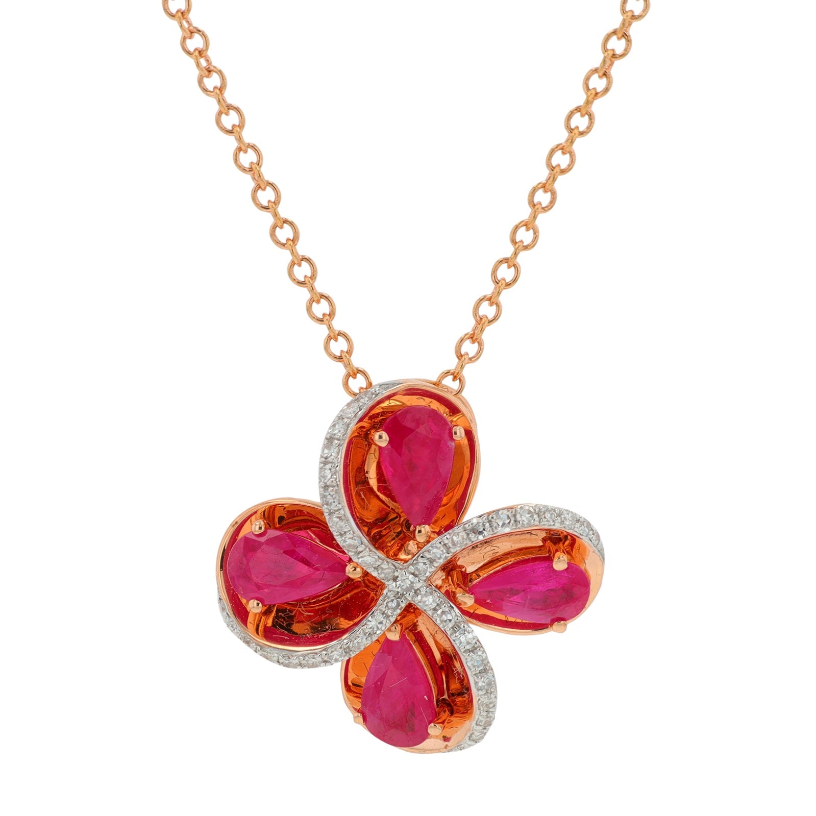 14K EFFY RG 0.95 CT Ruby Pendant
