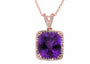 14K EFFY RG 5.89 CT Amethyst Pendant