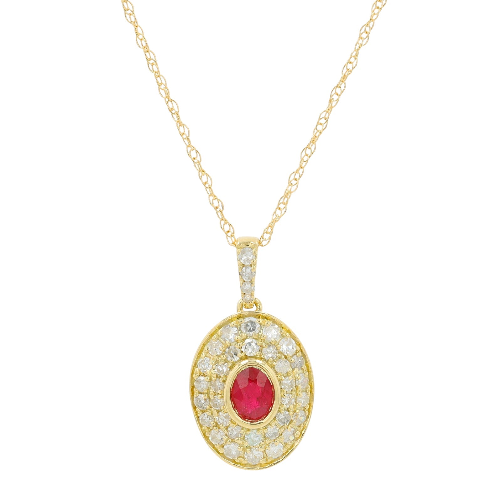 14K YG .28 CT Ruby Pendant