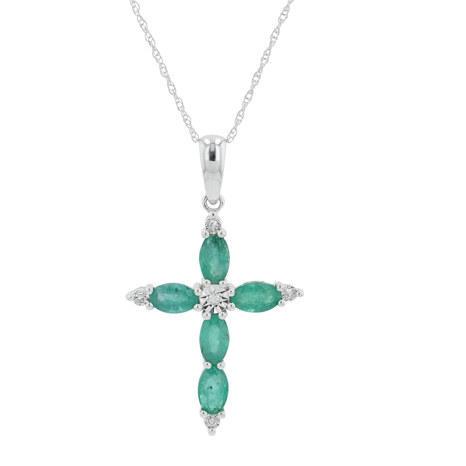 10K Gemstone Cross Pendant<p><strong>More Colors Available</p></strong>