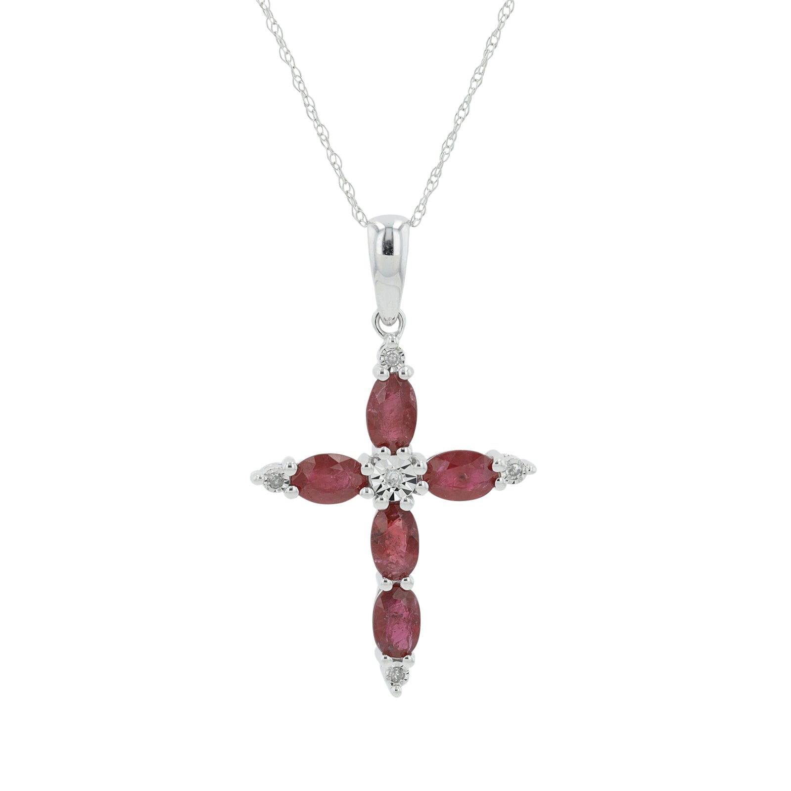 10K Gemstone Cross Pendant<p><strong>More Colors Available</p></strong>