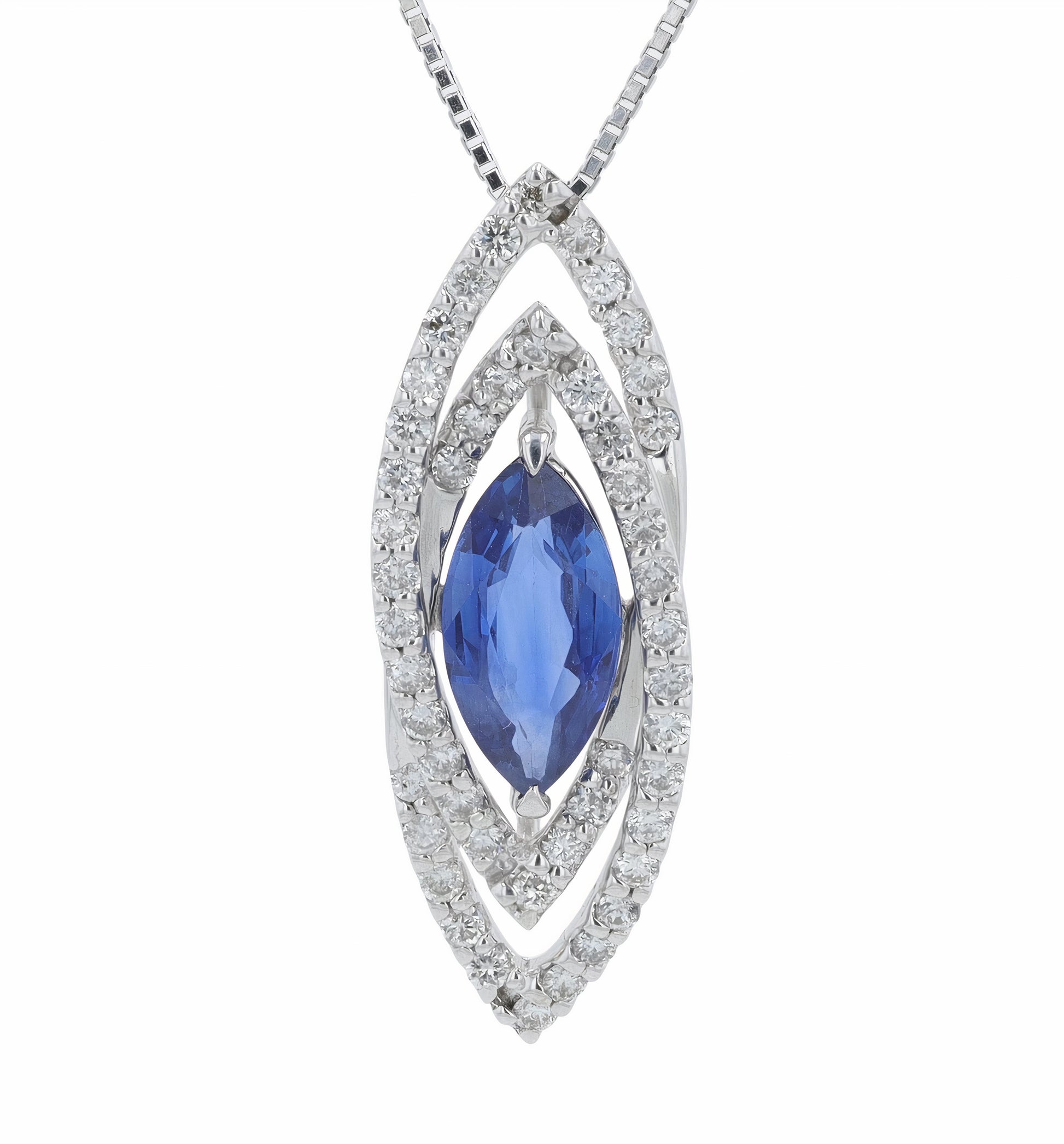 18K WG 1.91 CT Sri Lanka Sapphire Pendant<p><strong>GIA Available</p></strong>