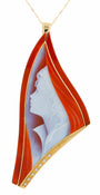 18K YG Cameo Pendant