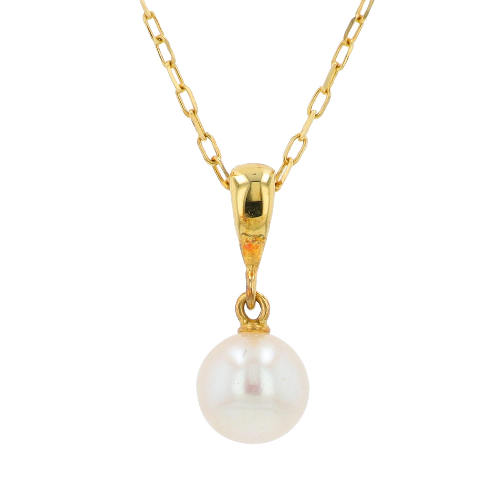 18K YG 5.7MM Pearl Drop Pendant