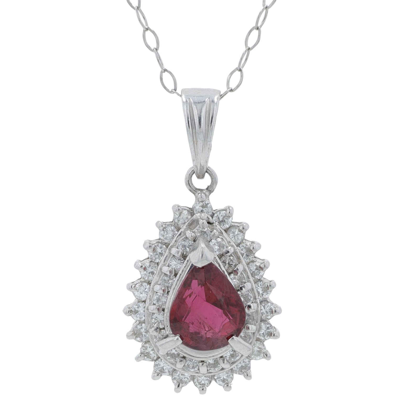 PT900 1.21 CT Ruby Pendant