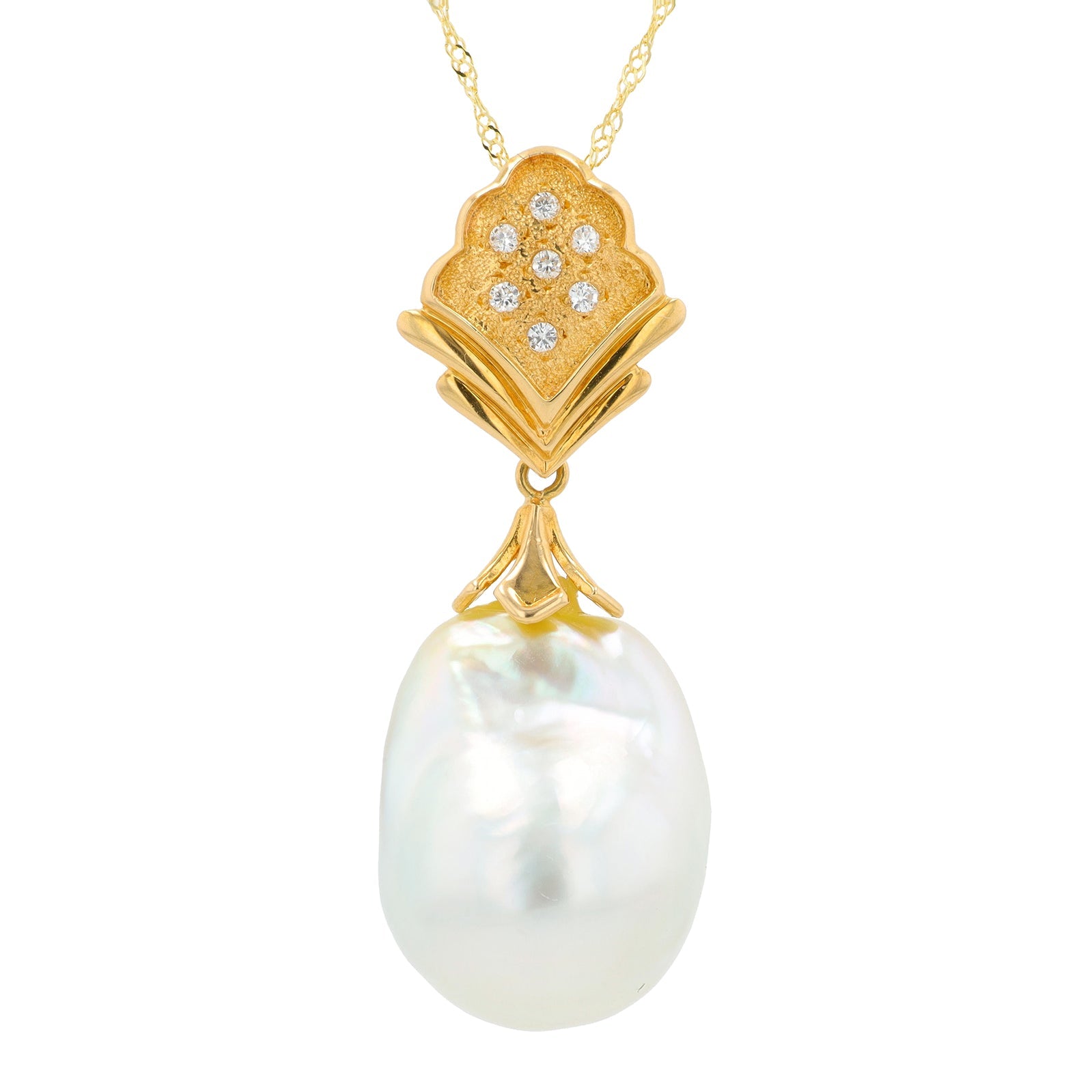 18K YG Pearl Pendant