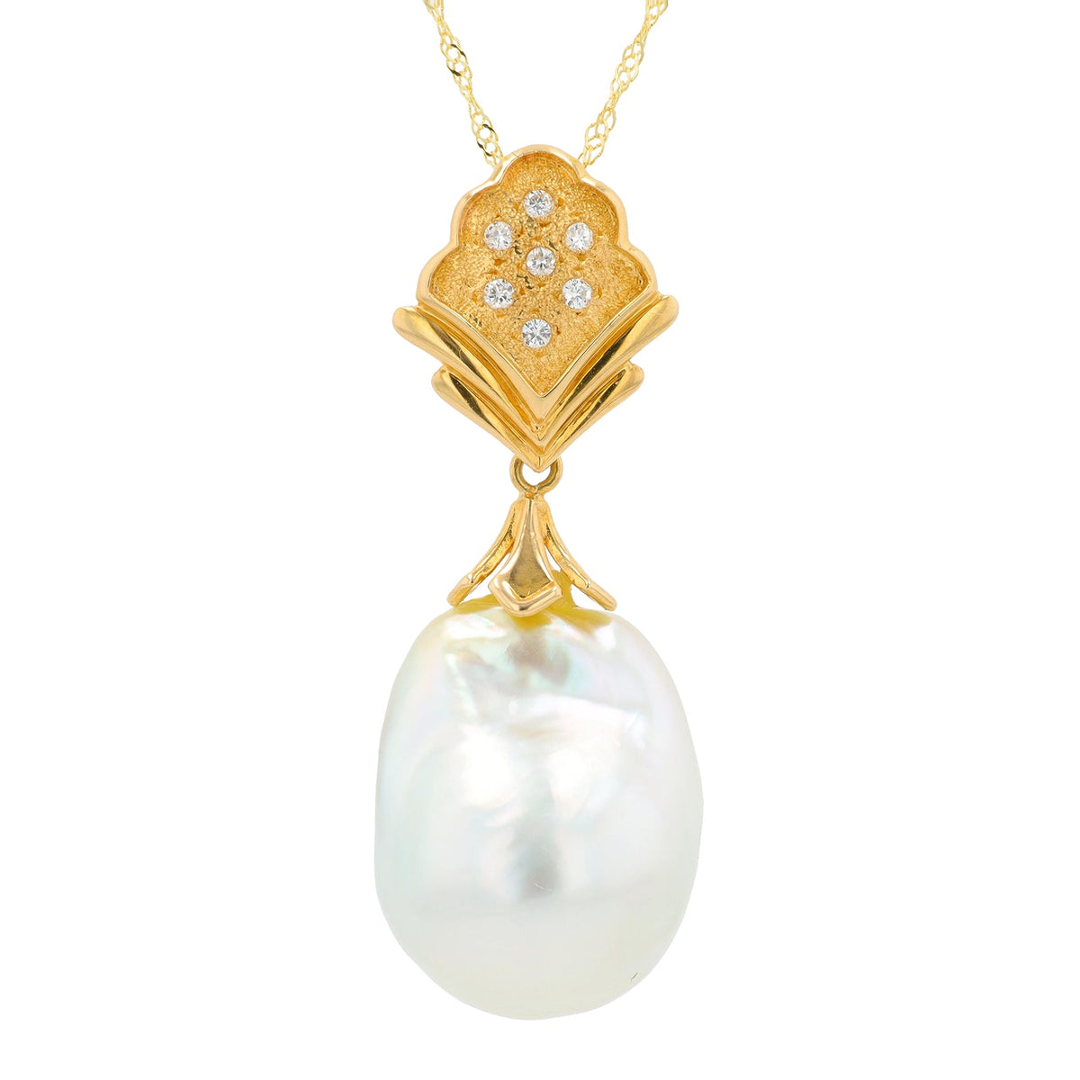 18K YG Pearl Pendant