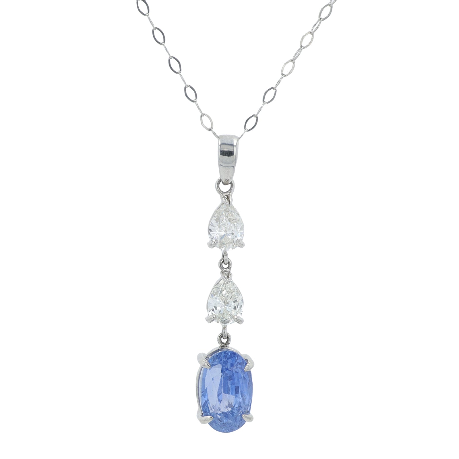 PT900/950 2.60 CT Sapphire Pendant