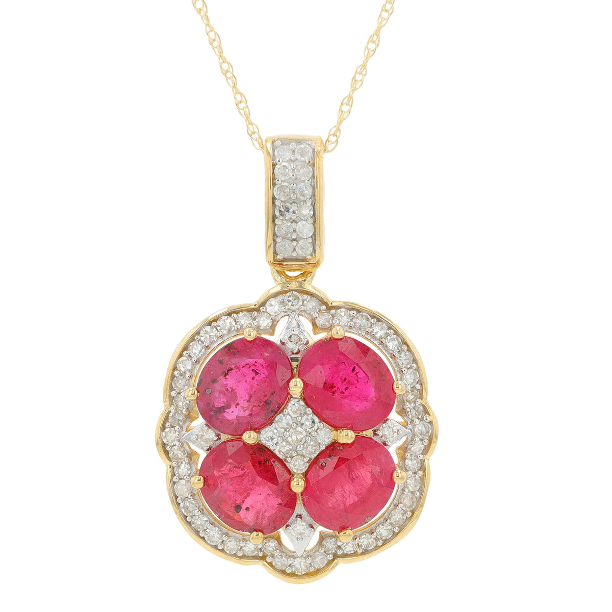 14K 2.40 CTW Ruby Pendant<p><strong>More Colors Available</p></strong>