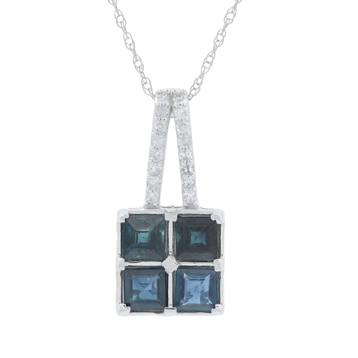 14K WG 1.28 CTW Sapphire Pendant