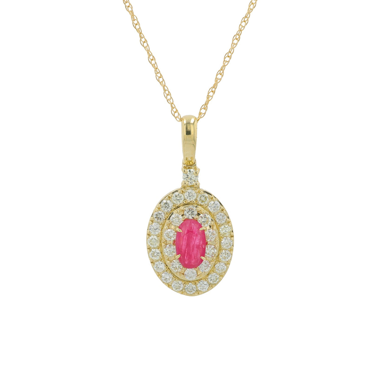14K YG Gemstone Necklace<p><strong>More Colors Available</p></strong>