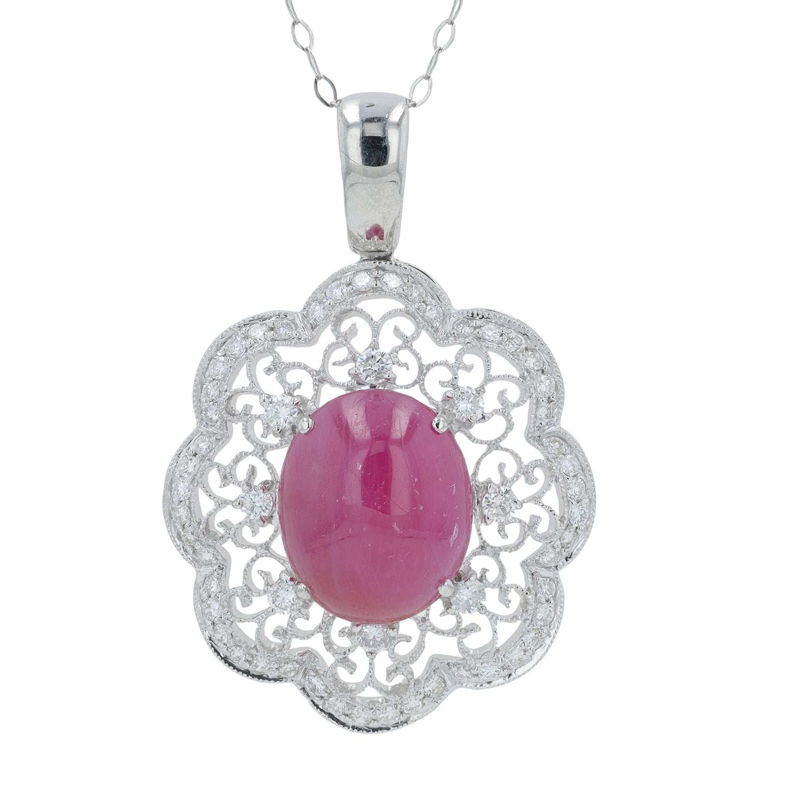 PT900/950 7.95 CT Ruby Pendant