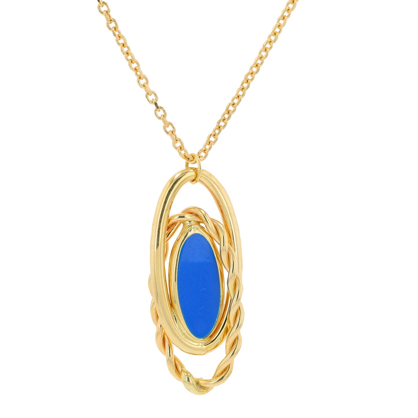 14K YG Enamel Pedant