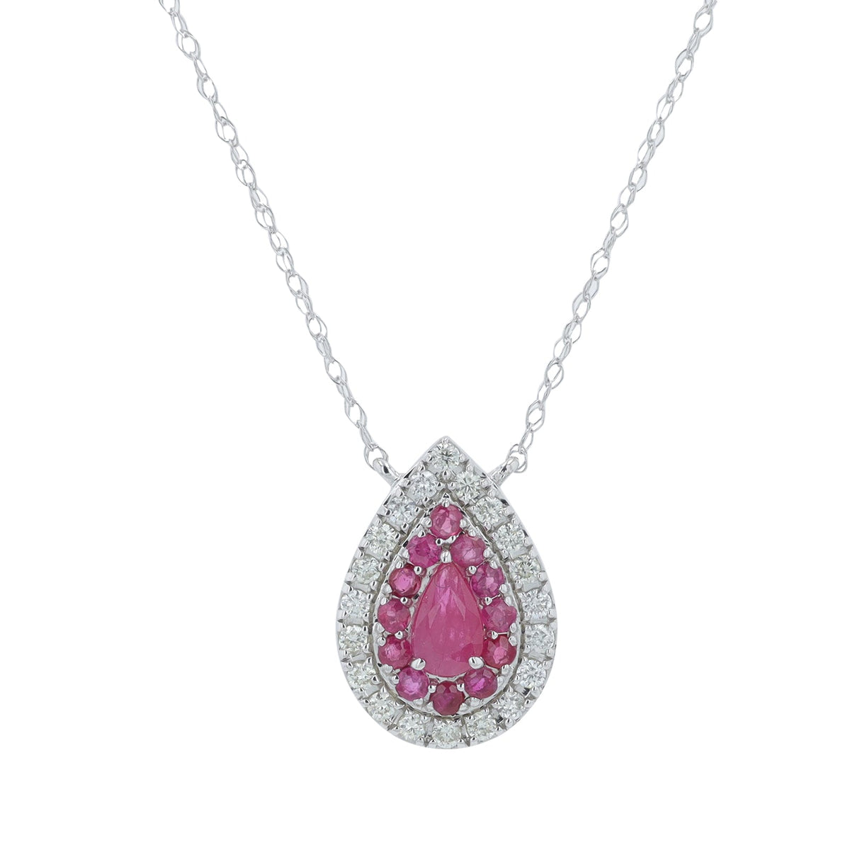 14K Gemstone Drop Pendant<p><strong>More Colors Available</p></strong>