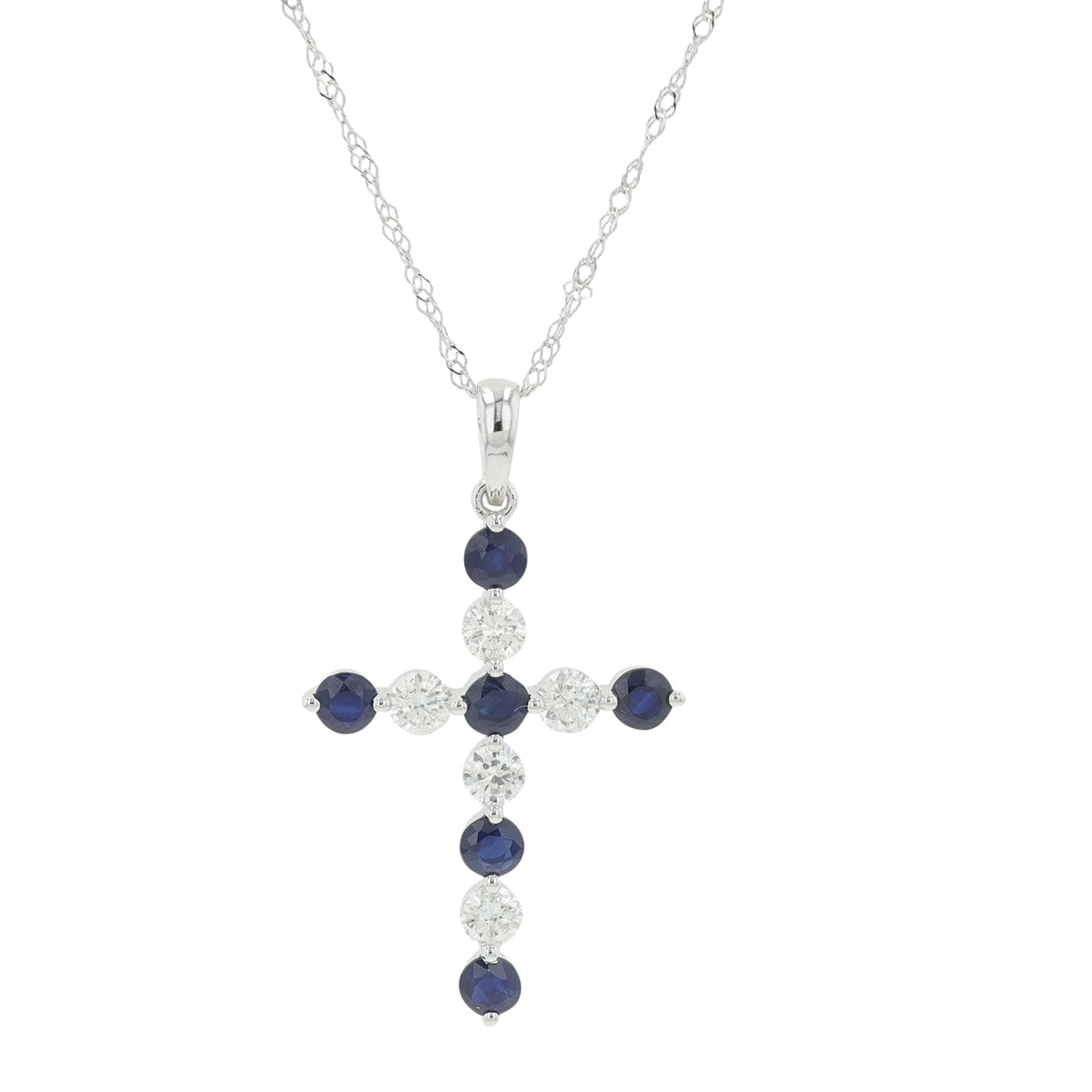 14K Gemstone Cross Pendant<p><strong>More Colors Available</p></strong>