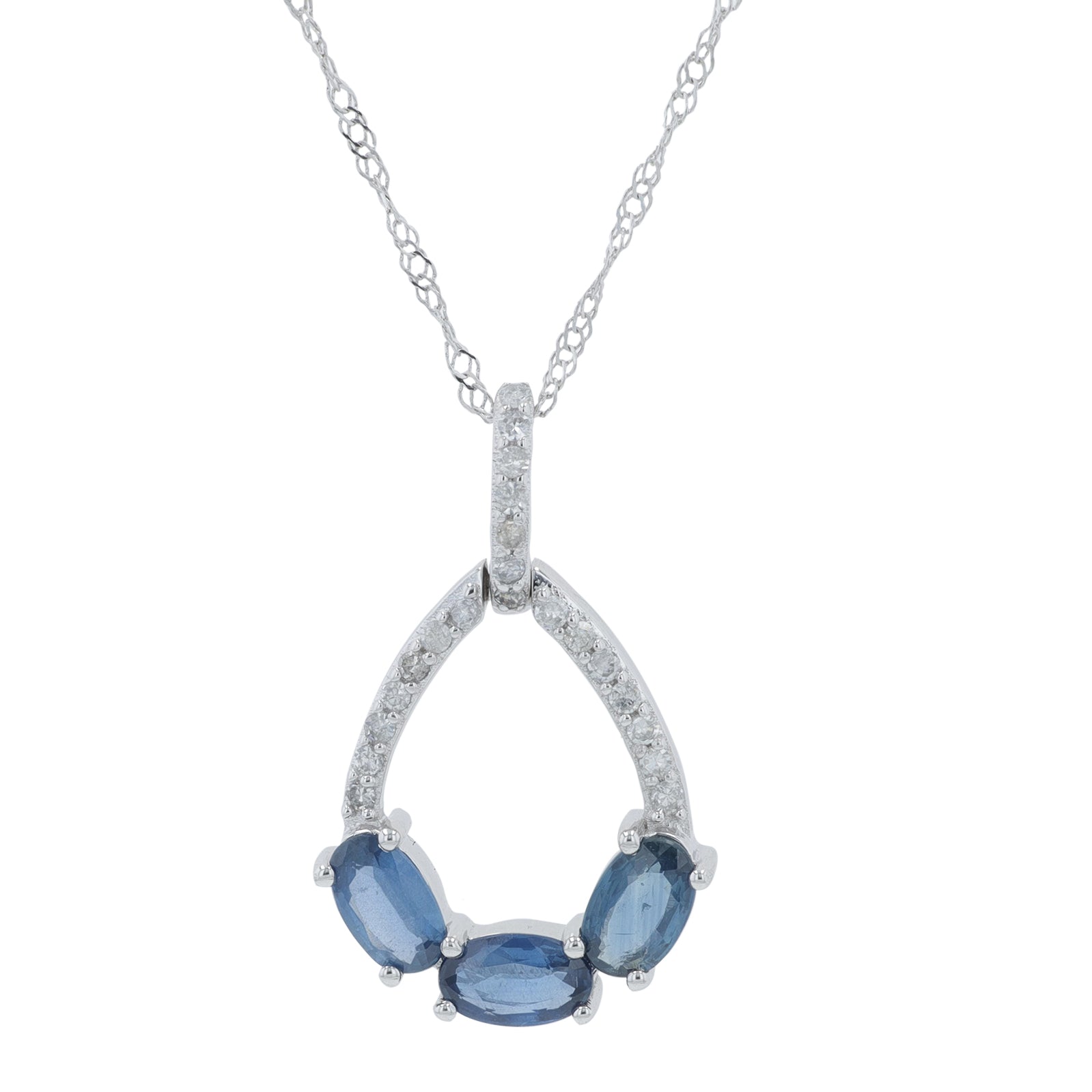 10K WG Sapphire Pendant