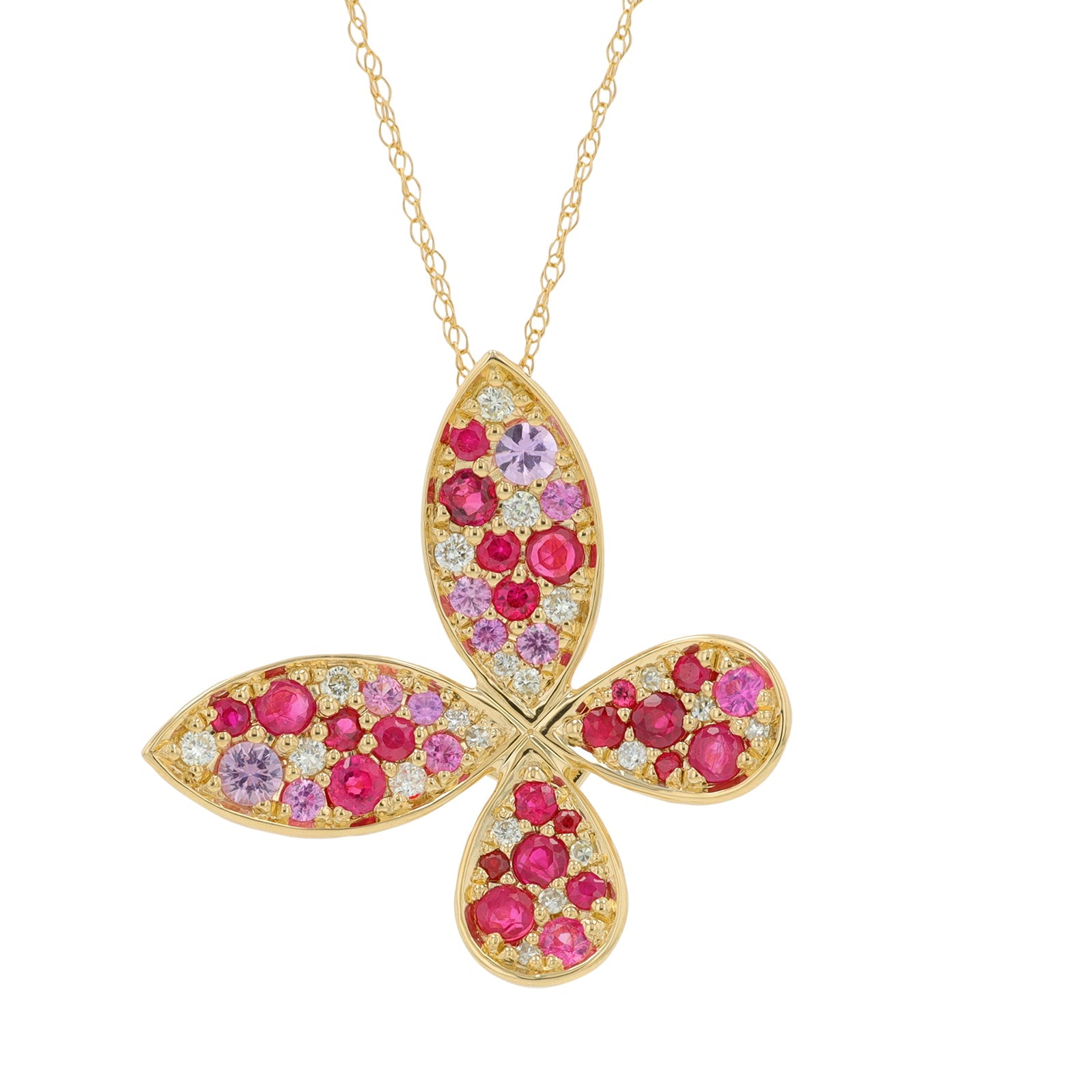 14K Gemstone Butterfly Pendant<p><strong>More Colors Available</p></strong>