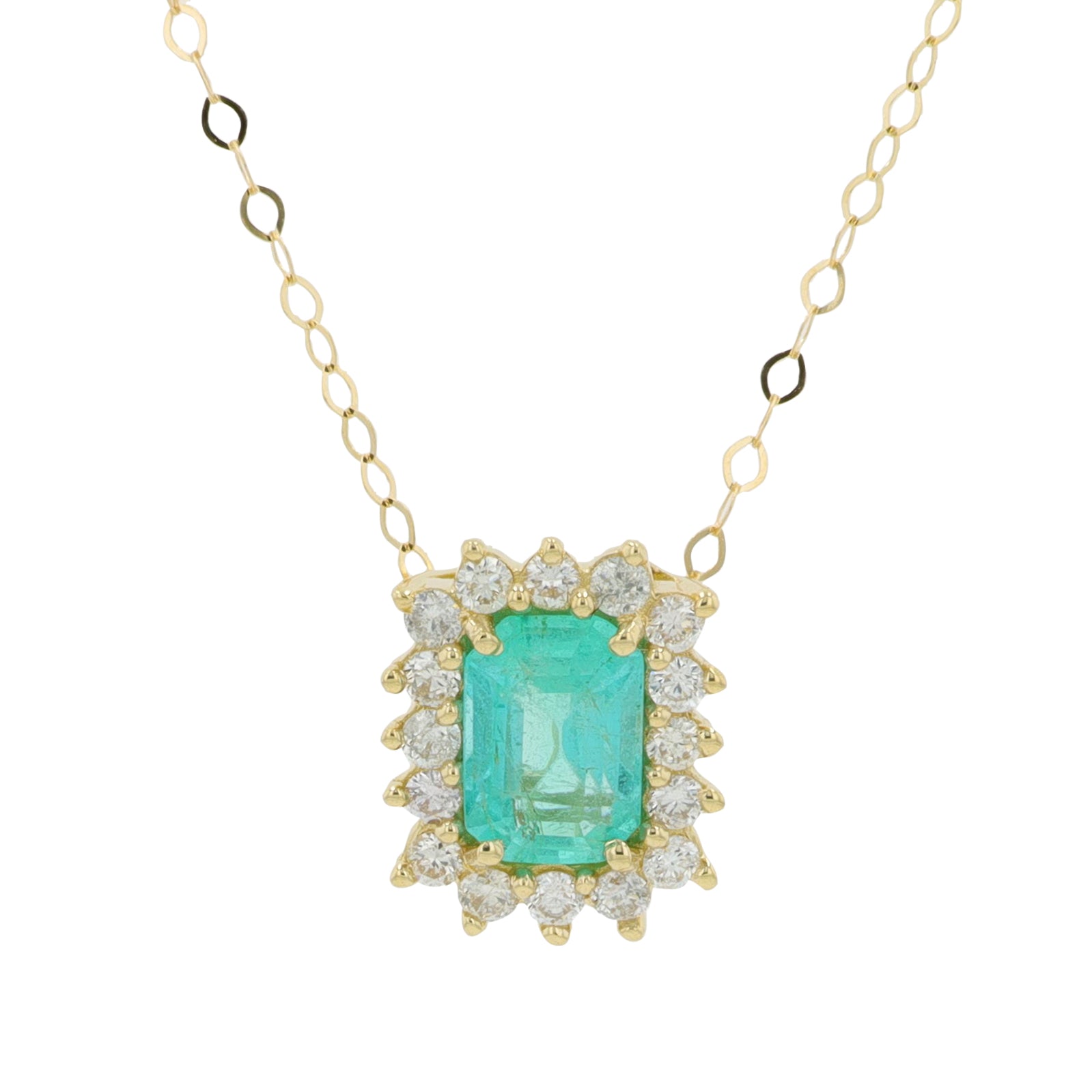 14K YG .50 CT Emerald Pendant
