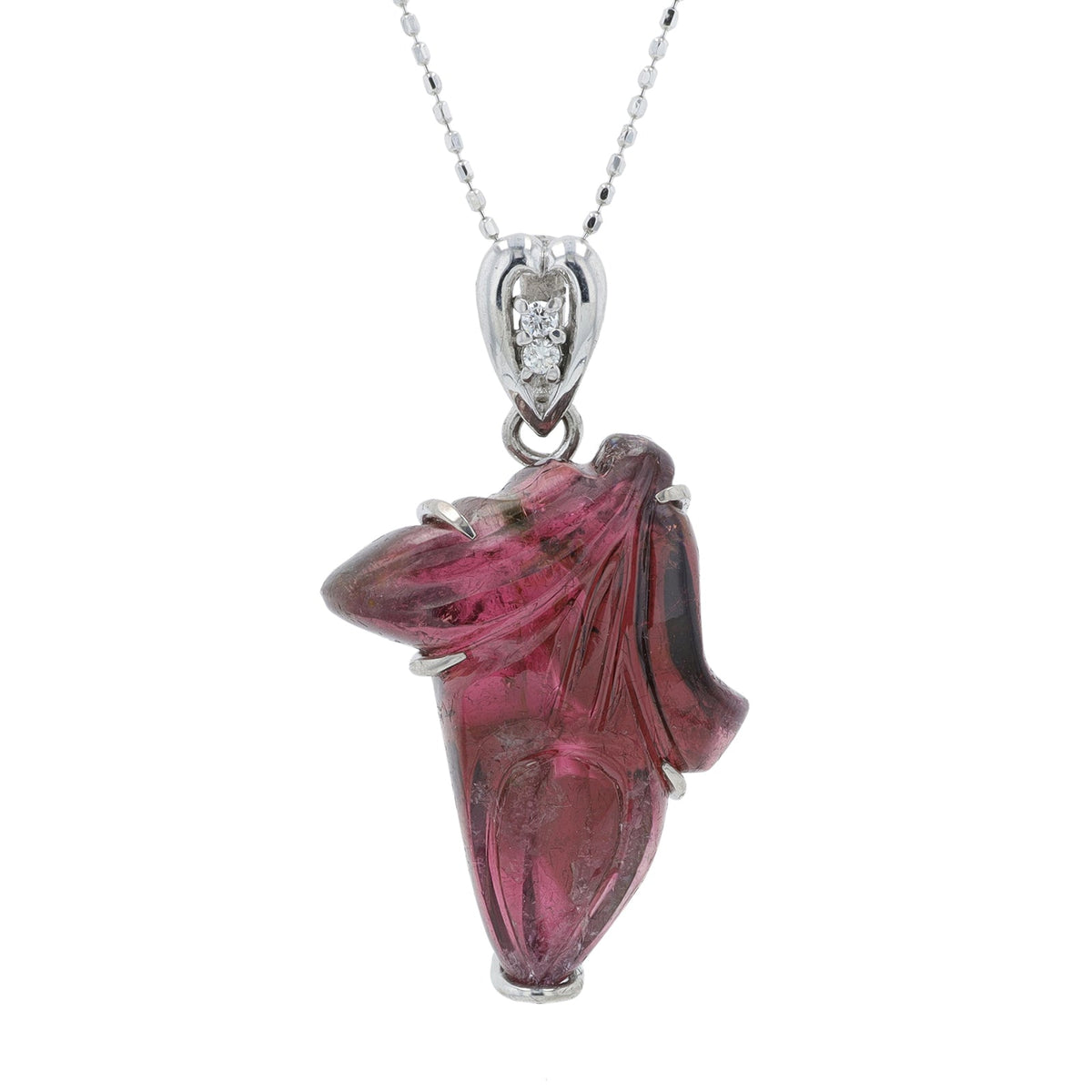 18K WG 17.30 CT Purple Tourmaline Pendant