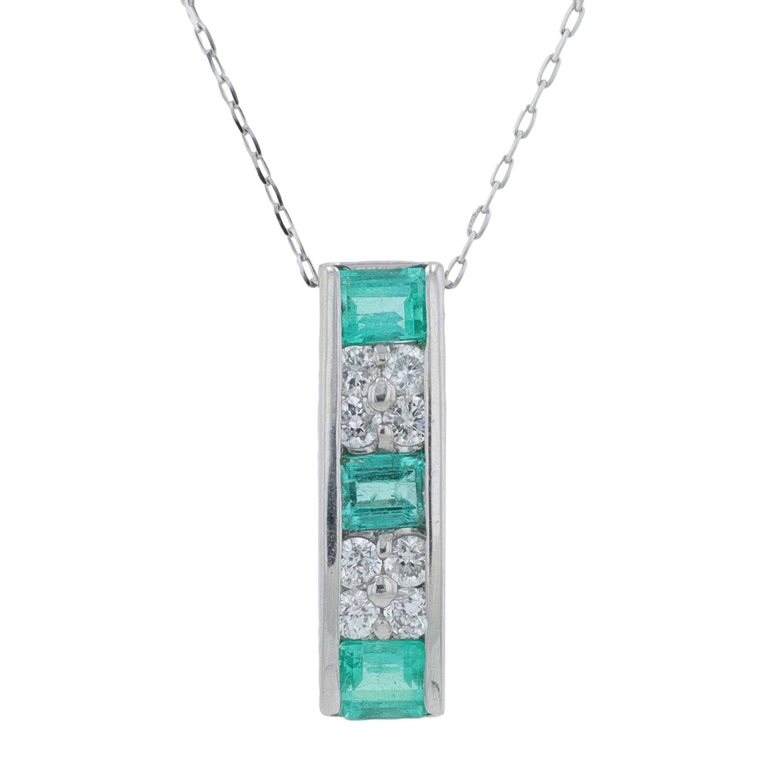 PT900 .47 CT Emerald Pendant