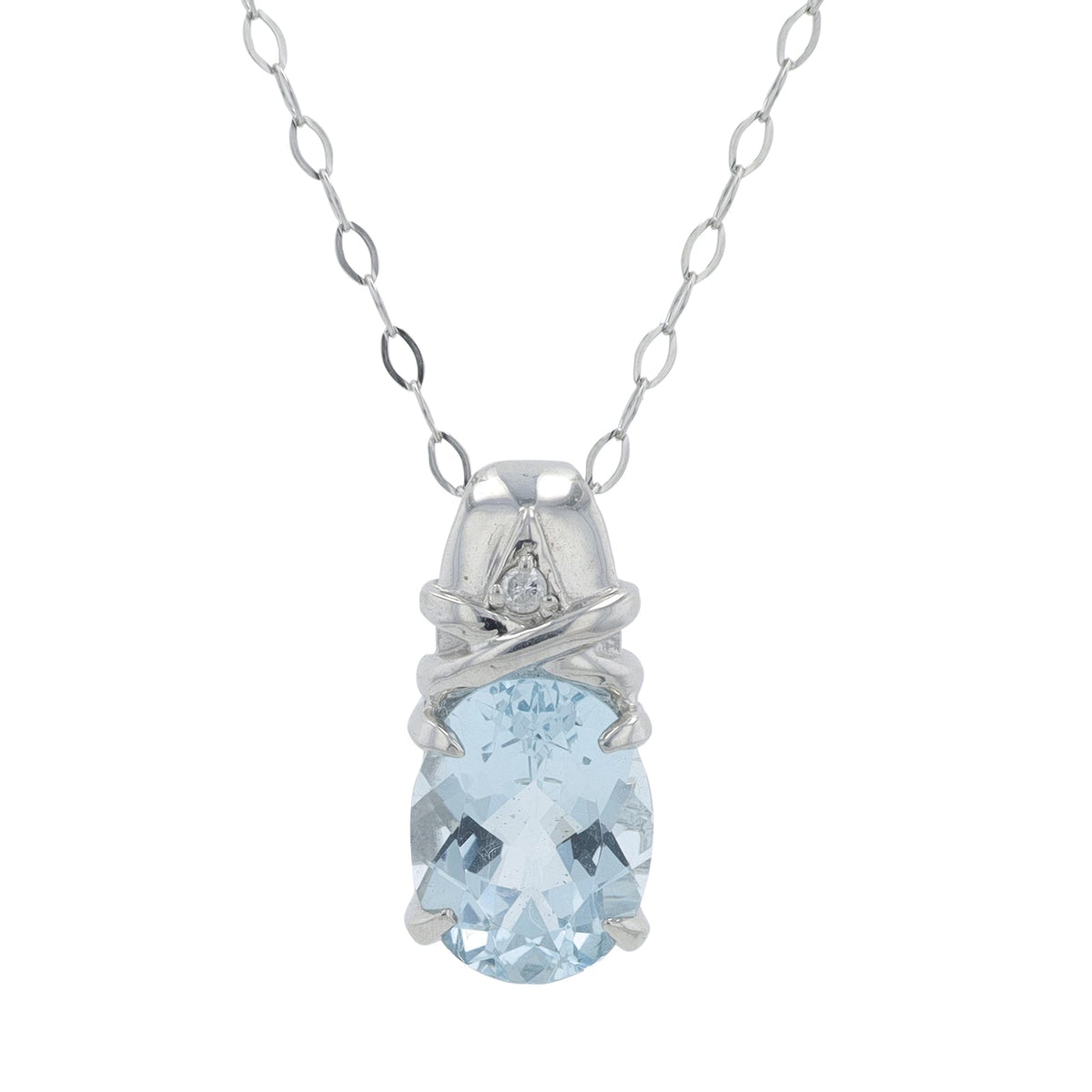 PT900 1.57 CT Aqua Pendant
