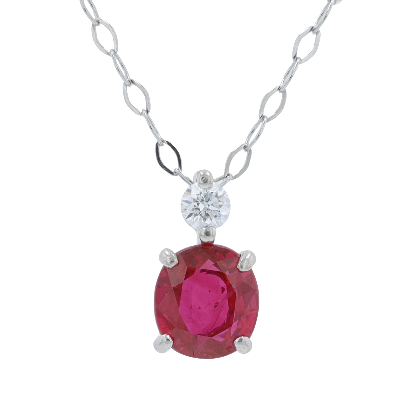 PT900 .99 CT Ruby Pendant