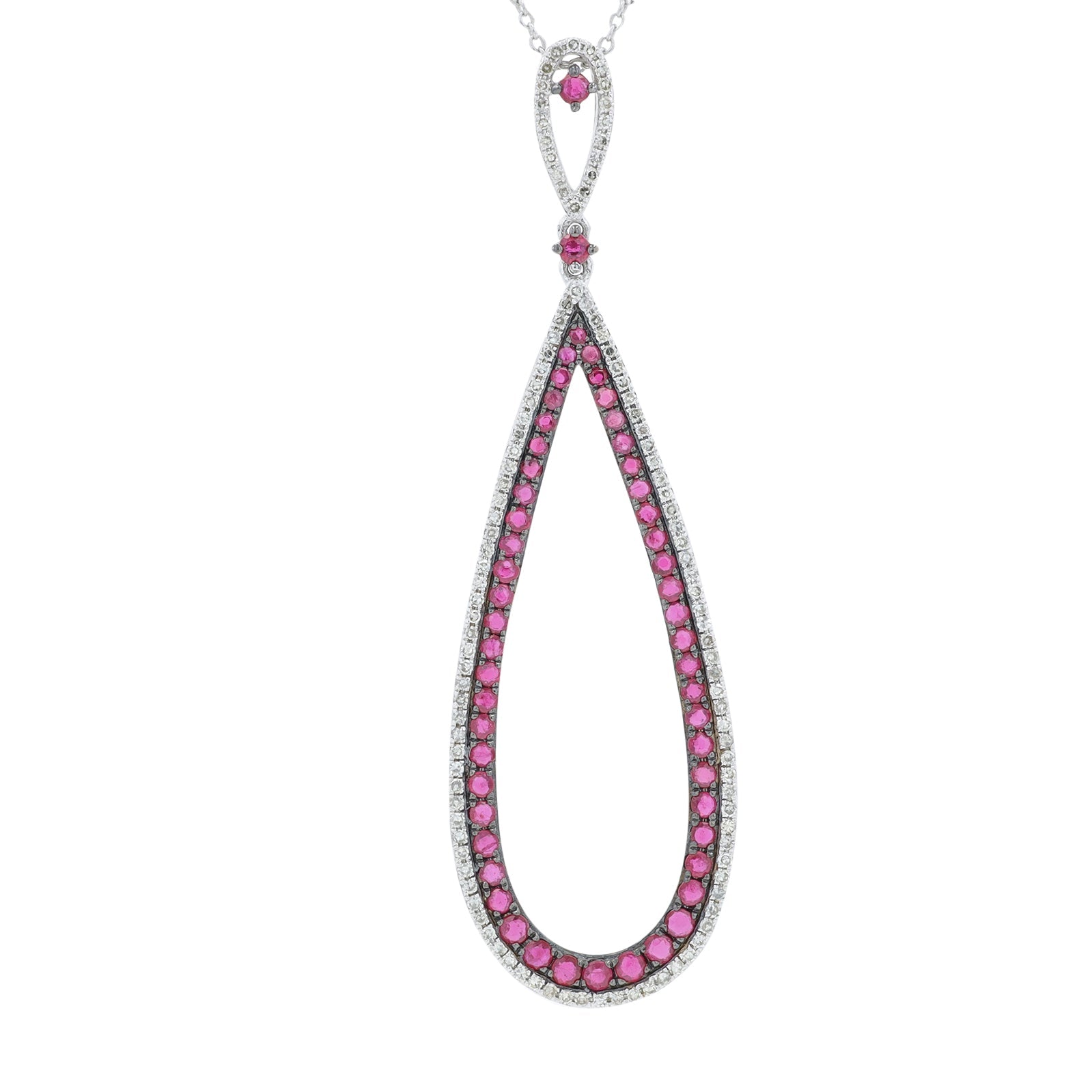 14K WG Gemstone Pendant<p><strong>More Colors Available</p></strong>