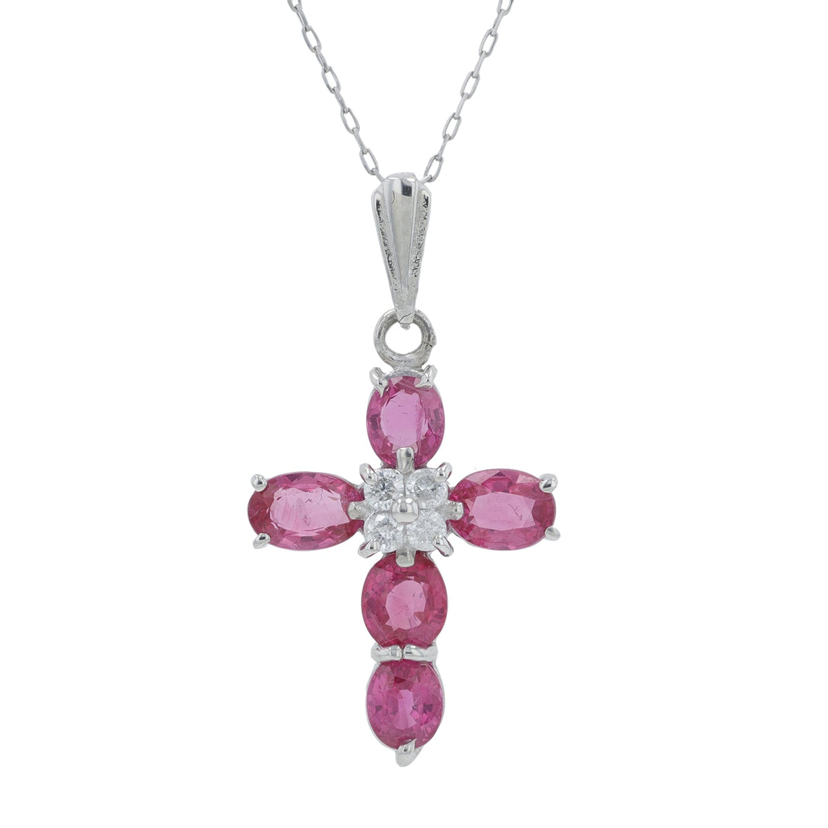 PT900 1.92 CT Spinel Cross Pendant