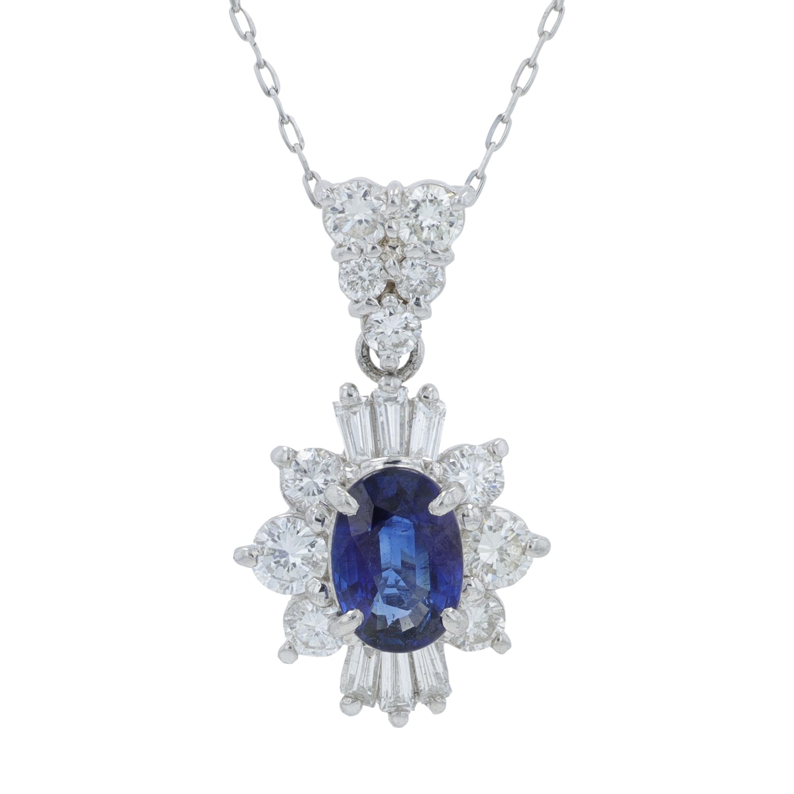 PT900 .65 CT Sapphire Pendant
