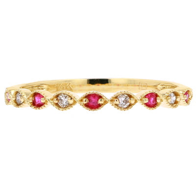 14K Gemstone Stacking Bands<p><strong>More Colors Available</p></strong>