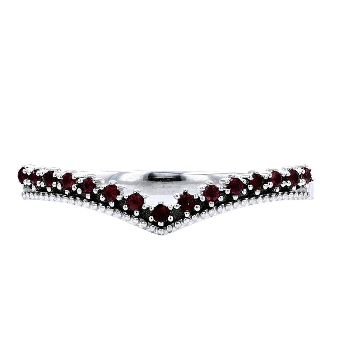 14K Gemstone Chevron Band<p><strong>More Colors Available</p></strong>