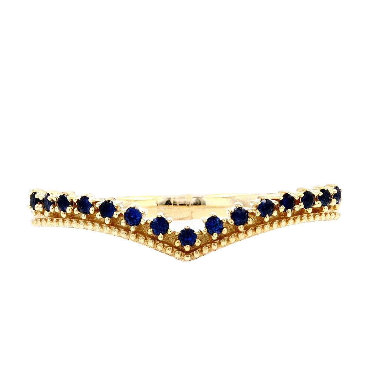 14K Gemstone Chevron Band<p><strong>More Colors Available</p></strong>