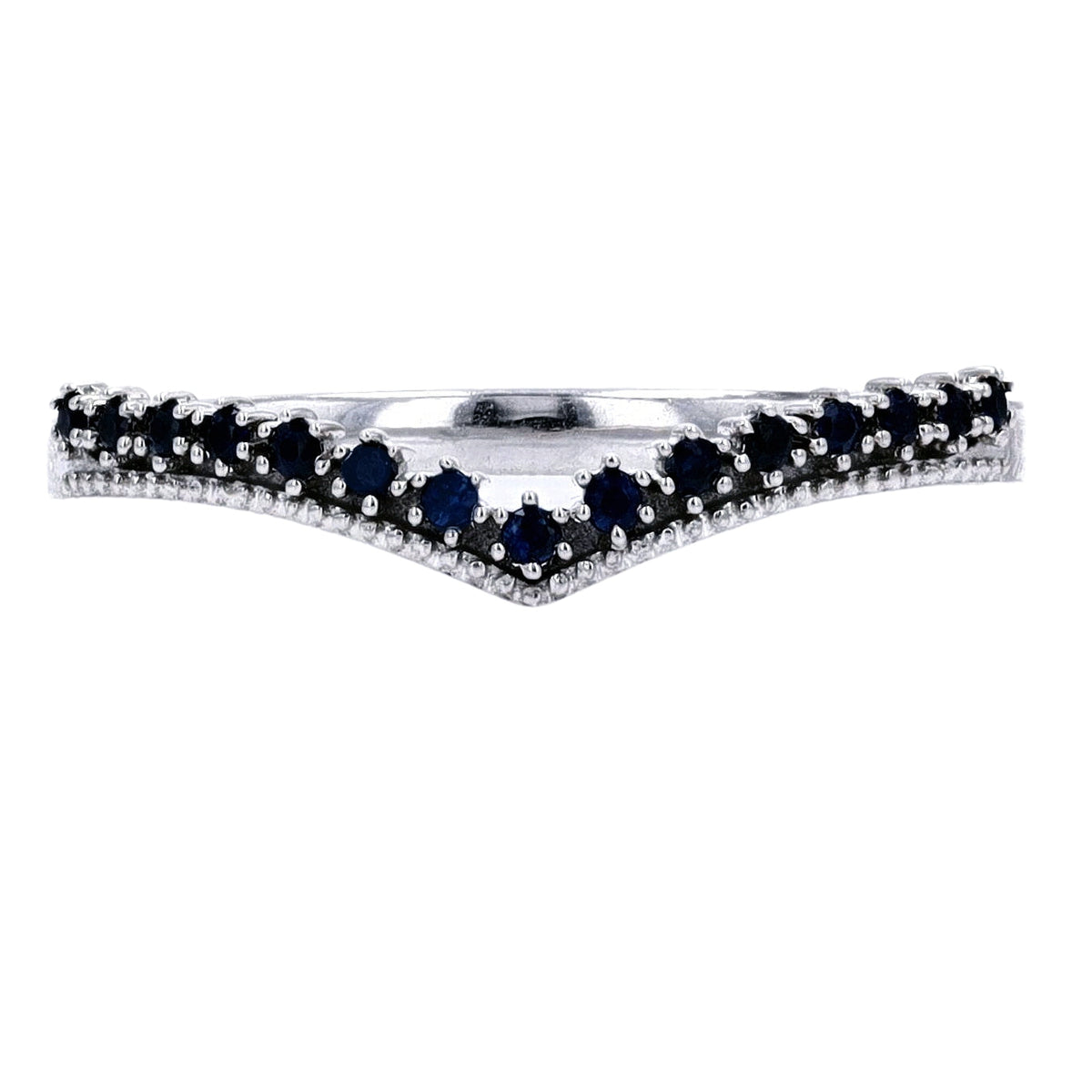 14K Gemstone Chevron Band<p><strong>More Colors Available</p></strong>
