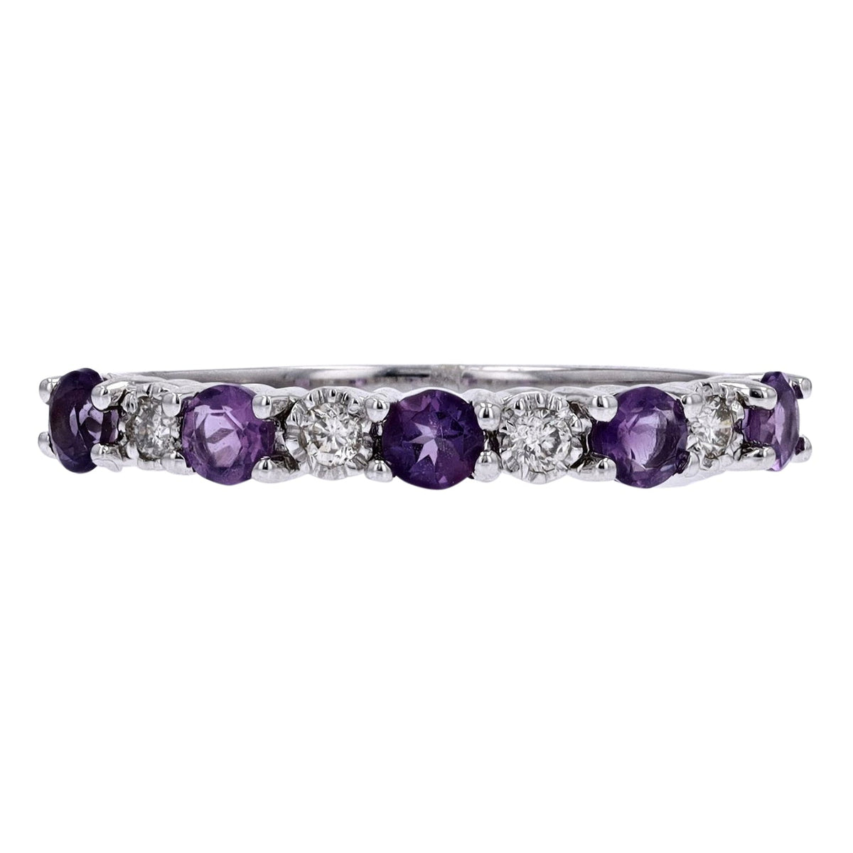 14K WG Gemstone & Diamond Band<p><strong>More Colors Available</p></strong>