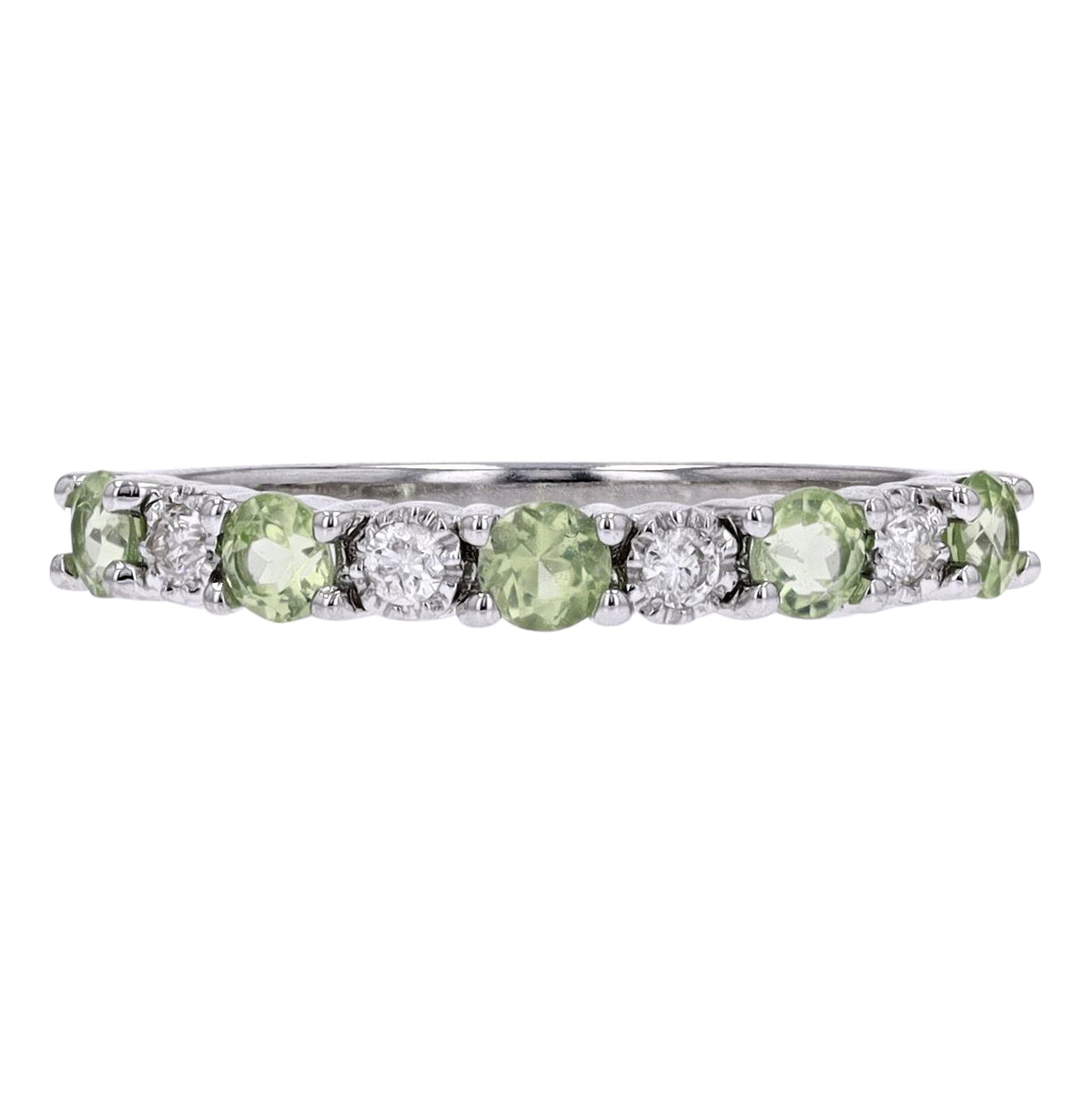 14K WG Gemstone & Diamond Band<p><strong>More Colors Available</p></strong>