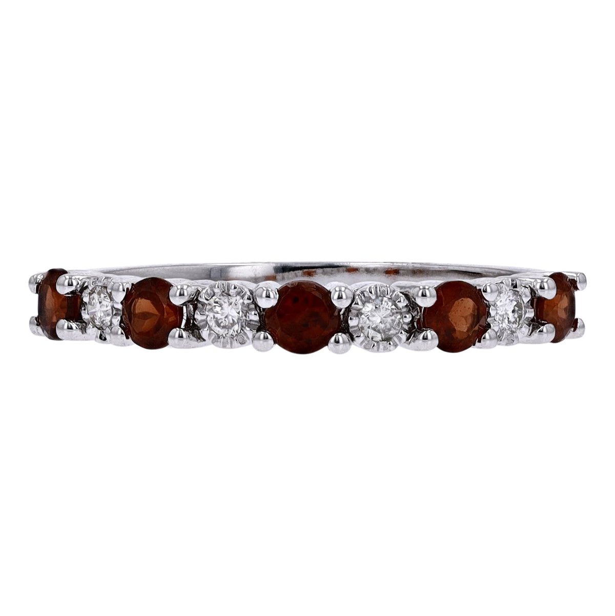 14K WG Gemstone & Diamond Band<p><strong>More Colors Available</p></strong>