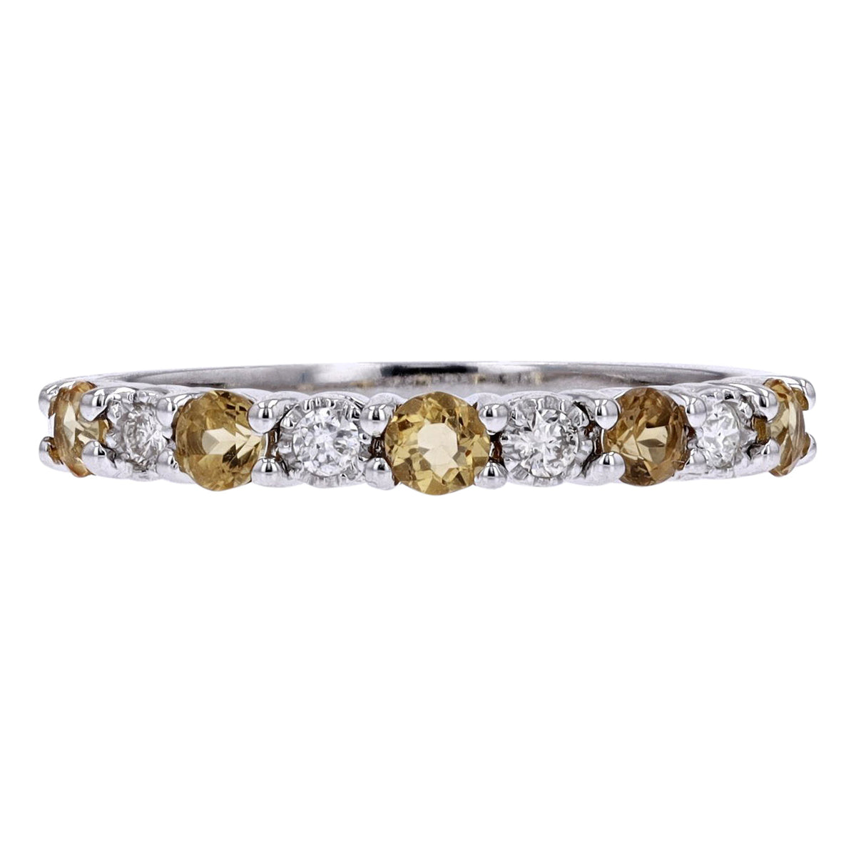 14K WG Gemstone & Diamond Band<p><strong>More Colors Available</p></strong>