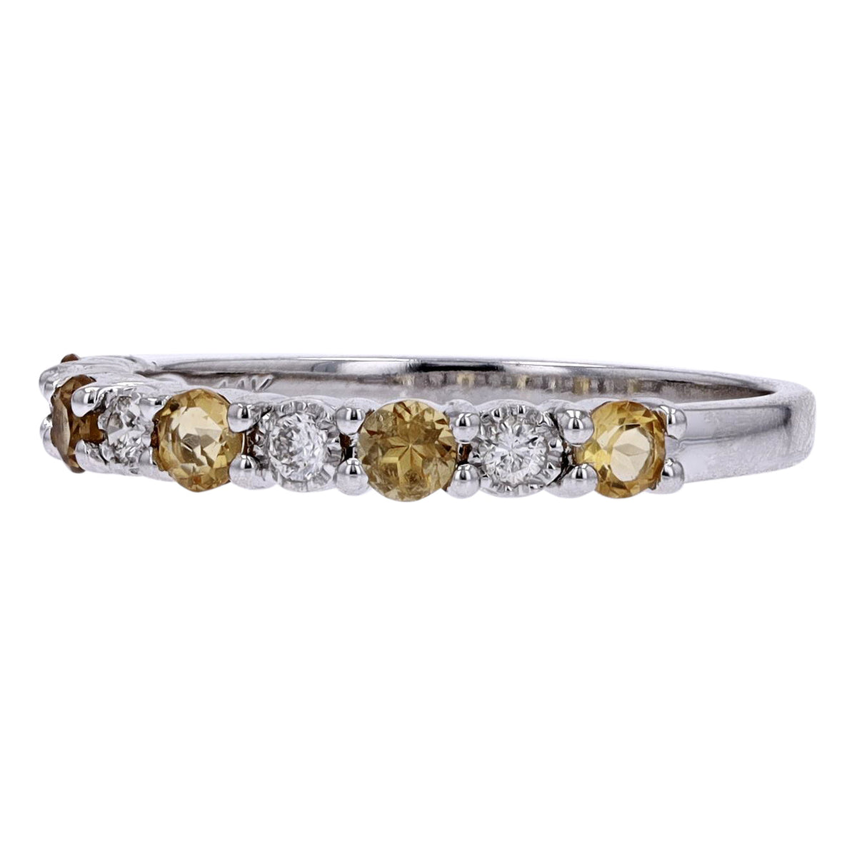14K WG Gemstone & Diamond Band<p><strong>More Colors Available</p></strong>