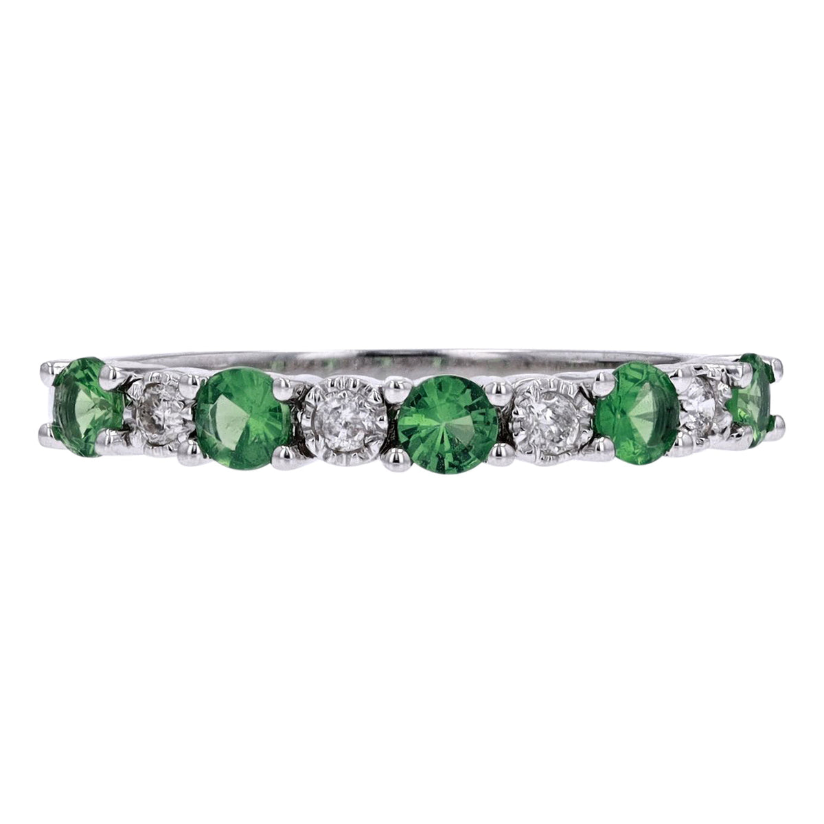 14K WG Gemstone & Diamond Band<p><strong>More Colors Available</p></strong>