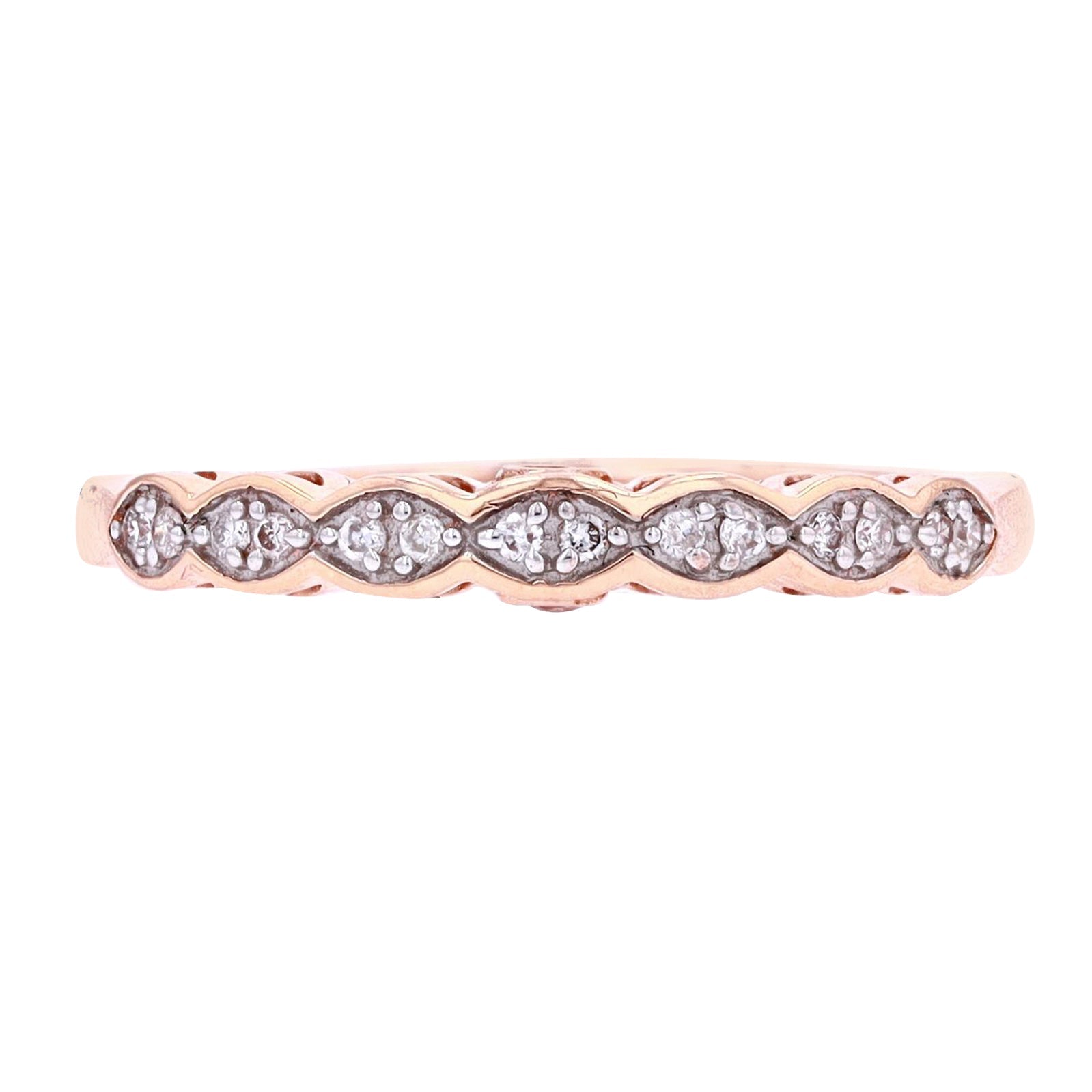 14K RG Morganite Accent Band