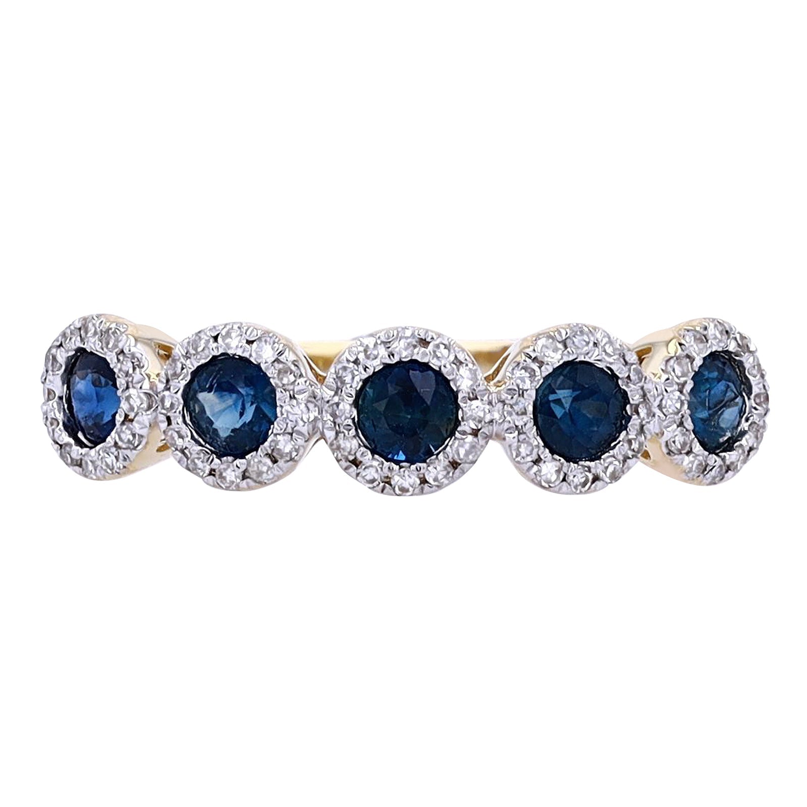 14K Gemstone Halo Band<p><strong>More Colors Available</p></strong>