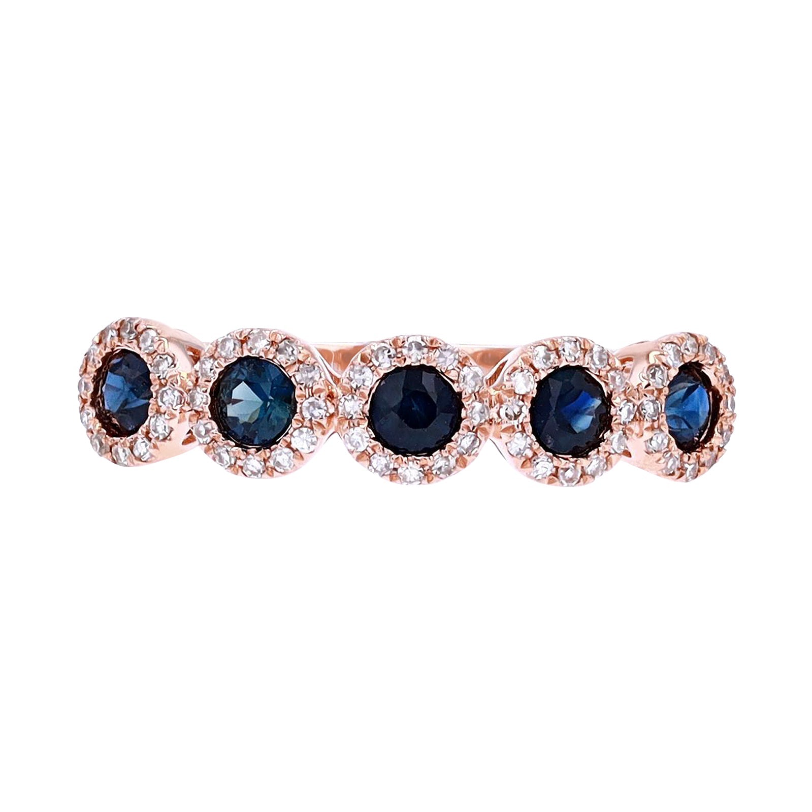 14K Gemstone Halo Band<p><strong>More Colors Available</p></strong>