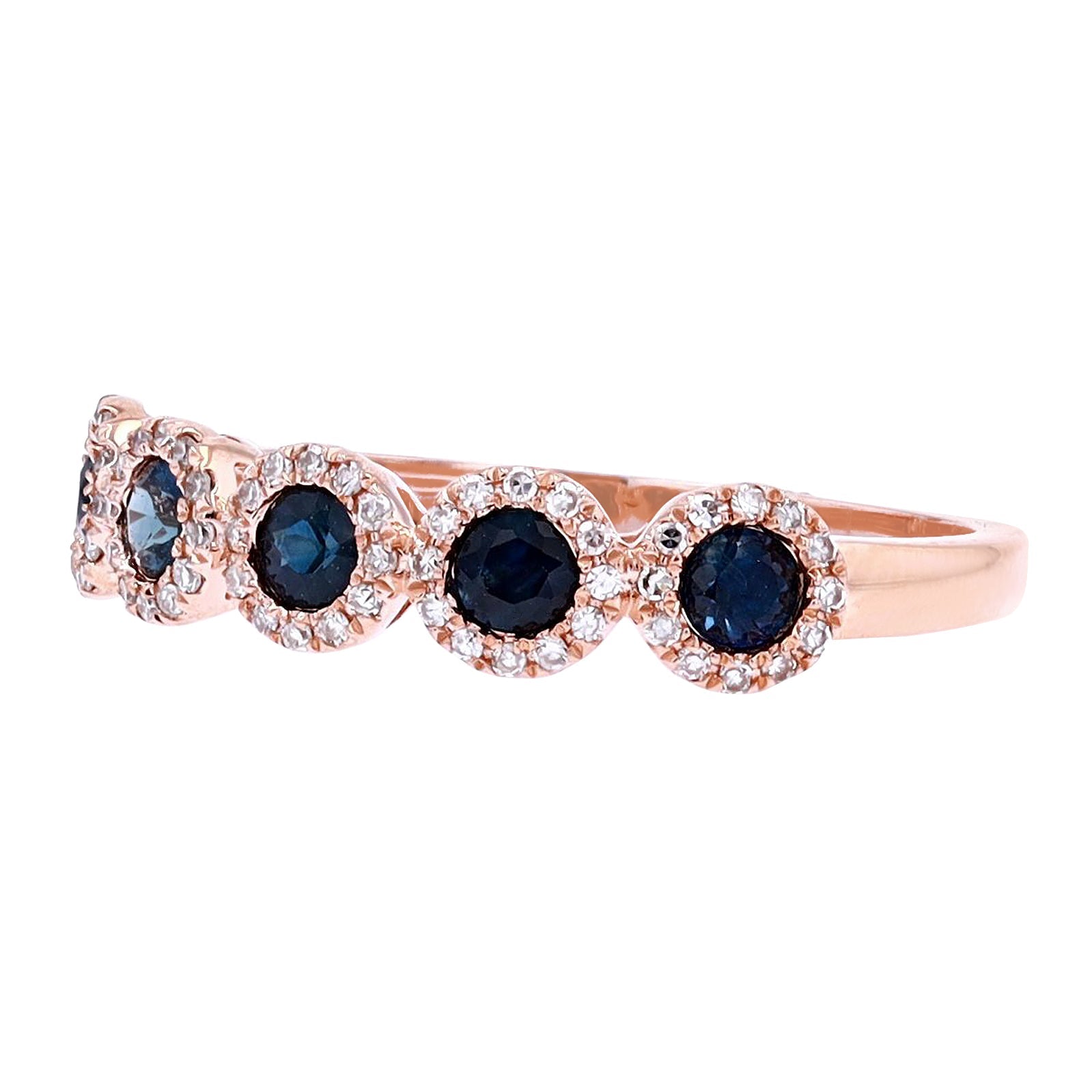 14K Gemstone Halo Band<p><strong>More Colors Available</p></strong>