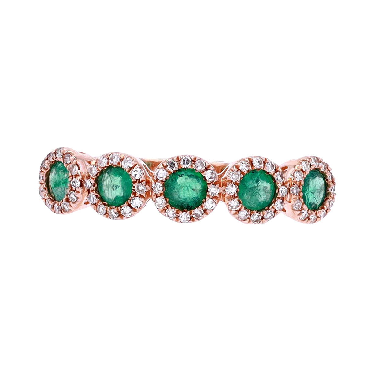 14K Gemstone Halo Band<p><strong>More Colors Available</p></strong>